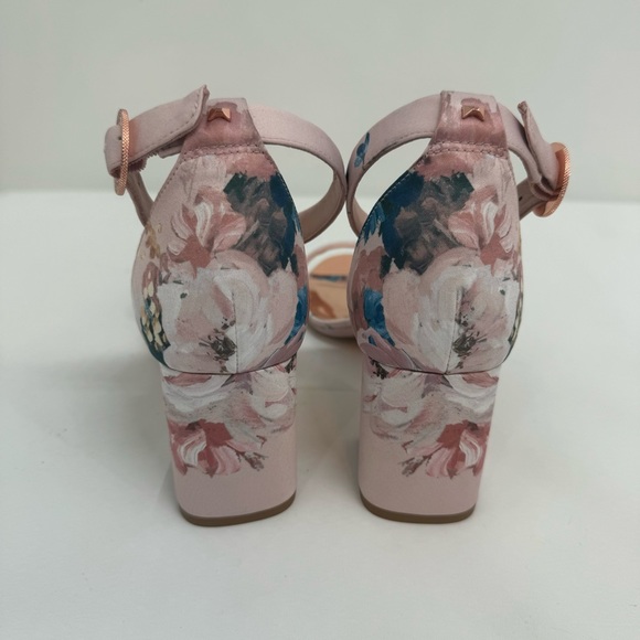 NWOB Ted Baker Manyah Printed Block Heeled Sandals Size 10.5 Ankle Strap New - Picture 4 of 8